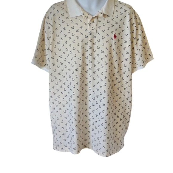 Ralph Lauren Cream Polo with Anchor Design - Picture 3 of 9